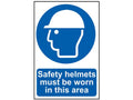 Scan Safety Helmets Must Be Worn In This Area - Pvc 200 X 300Mm