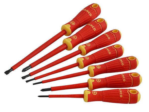 Bahco Bahcofit Insulated Screwdriver Set Of 7 Sl/Ph