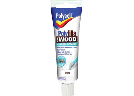 Polycell Polyfilla For Wood General Repairs Tube White 75G