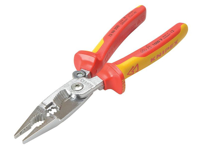 KNIPEX Vde Multifunctional Installation Pliers With Opening Spring 200Mm