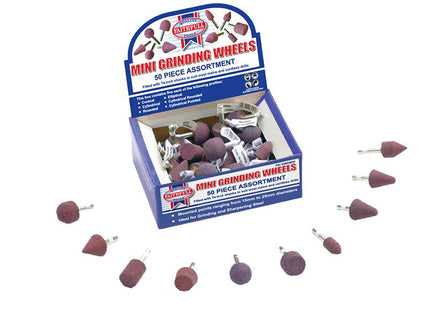 Faithfull Mini Grinding Wheel Assortment 50 Piece