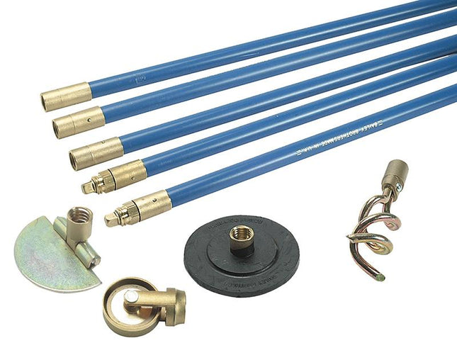 Bailey 1324 Lockfast 3/4In Drain Rod Set 4 Tools