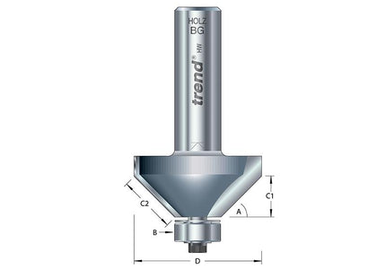 TREND 46/38 X 1/2 Tct Bearing Guided Chamfer 45 50 X 19Mm