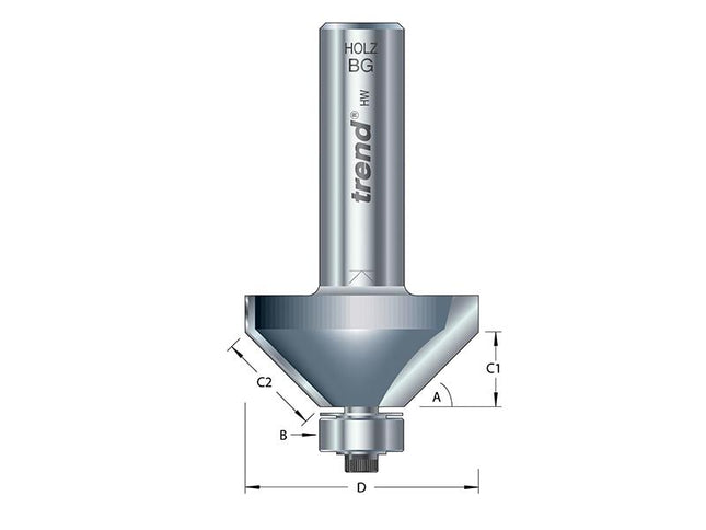 TREND 46/38 X 1/2 Tct Bearing Guided Chamfer 45 50 X 19Mm