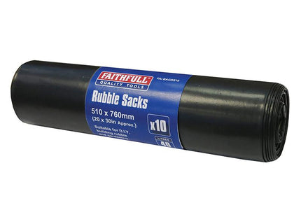 Faithfull Black Rubble Sacks (10)