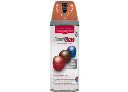 Plastikote Twist & Spray Gloss Orange 400Ml