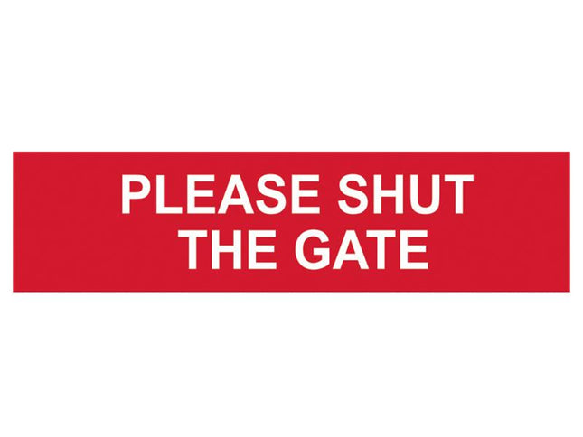 Scan Please Shut The Gate - Pvc 200 X 50Mm