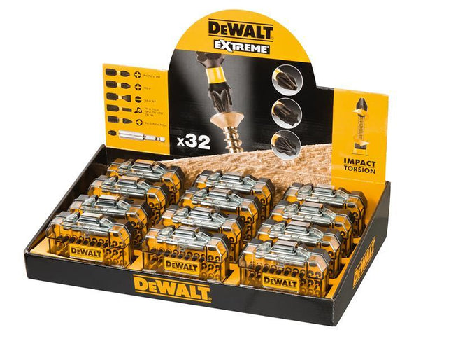 DEWALT Display Of 12 Flex Torque Impact Bit Sets, 32 Piece