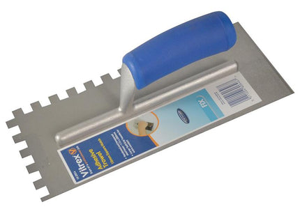 Vitrex Notched Adhesive Trowel Square 10Mm Soft Grip Handle 11 X 4.1/2In