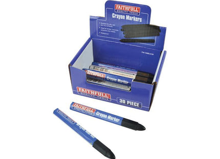 Faithfull Crayon Marker Black (Cdu Of 30)