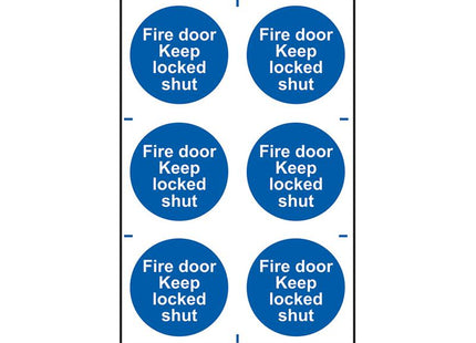 Scan Fire Door Keep Locked Shut - Pvc 200 X 300Mm