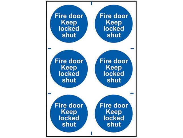 Scan Fire Door Keep Locked Shut - Pvc 200 X 300Mm