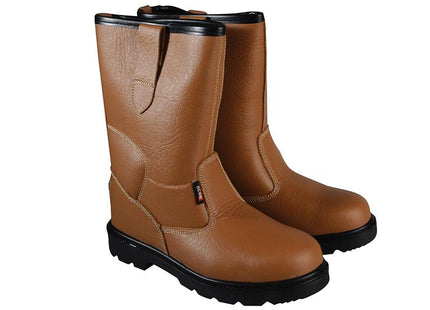 Scan Texas Lined Tan Rigger Boots Uk 7 Euro 41