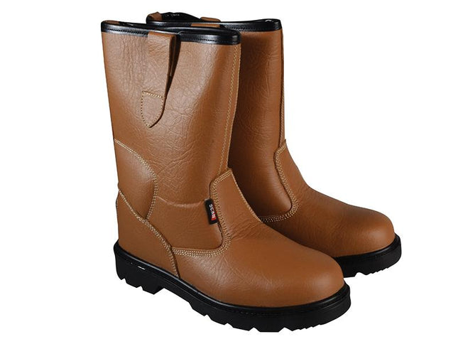 Scan Texas Lined Tan Rigger Boots Uk 7 Euro 41