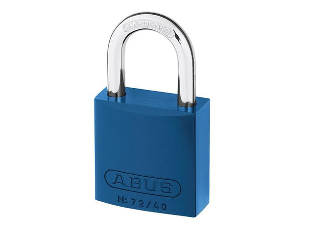 ABUS Mechanical 72/40Mm Aluminium Padlock Blue Keyed Alike Tt60121