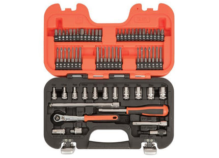 Bahco SL65 Slim Socket Set of 65 Metric 1/4in Drive
