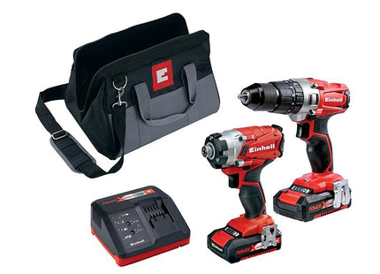 Einhell Power X-Change Combi & Impact Driver Twin Pack 18V 2 X 2.0Ah Li-Ion