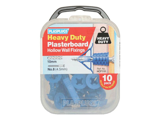 PLASPLUGS Hcf110 Heavy-Duty Plasterboard Fixings (10)