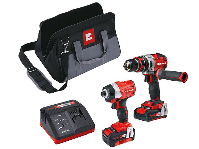 Einhell Power-X-Change Brushless Twin Pack 18V 1 X 2.0Ah & 1 X 4.0Ah Li-Ion
