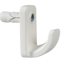 PLASPLUGS White Single Hollow Door Hook (Pack 1)