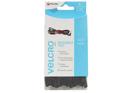 Velcro Brand Velcro Brand One-Wrap Reusable Ties (6) 12Mm X 20Cm Black