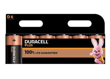 D Cell Plus Power +100% Batteries (Pack 6)