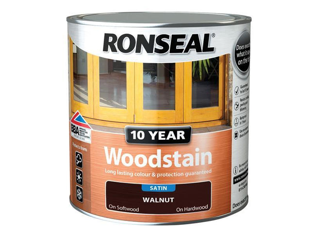 Ronseal 10 Year Woodstain Walnut 750Ml