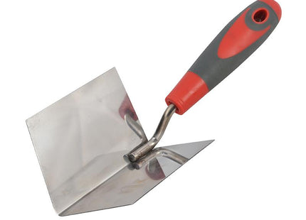 Faithfull Internal Corner Trowel Stainless Steel Soft Grip Handle