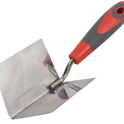 Faithfull Internal Corner Trowel Stainless Steel Soft Grip Handle