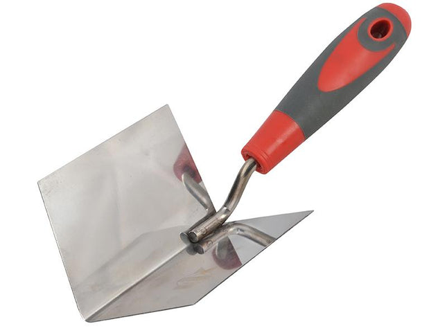 Faithfull Internal Corner Trowel Stainless Steel Soft Grip Handle