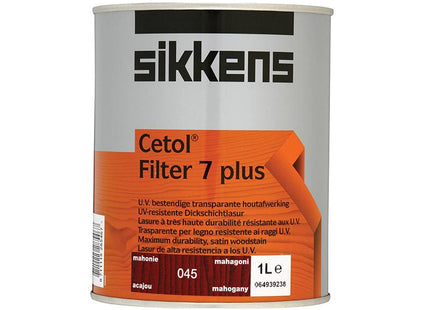 Sikkens Cetol Filter 7 Plus Translucent Woodstain Mahogany 1 Litre