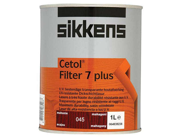 Sikkens Cetol Filter 7 Plus Translucent Woodstain Mahogany 1 Litre