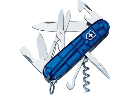 Victorinox Climber Swiss Army Knife Translucent Blue Blister Pack