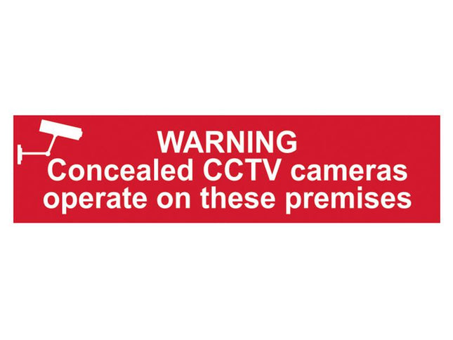 Scan Warning Concealed Cctv Cameras Operate On These Premises - Pvc 200 X 50Mm