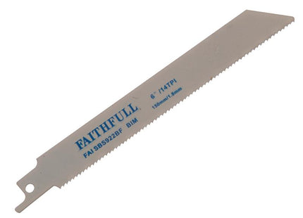 Faithfull S922Bf Sabre Saw Blade Metal 150Mm 14 Tpi (Pack Of 5)
