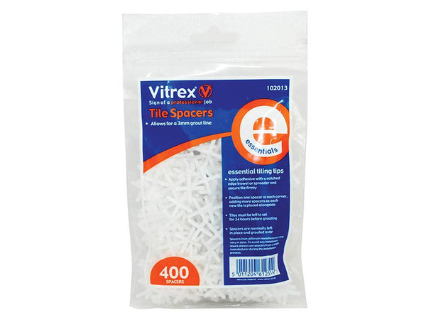 Vitrex Essential Tile Spacers 3Mm Pack Of 400