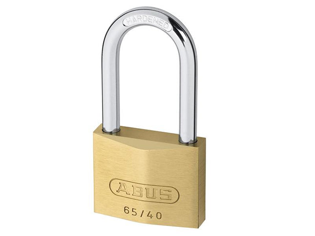 ABUS Mechanical 65/40Mm Brass Padlock 40Mm Long Shackle Carded