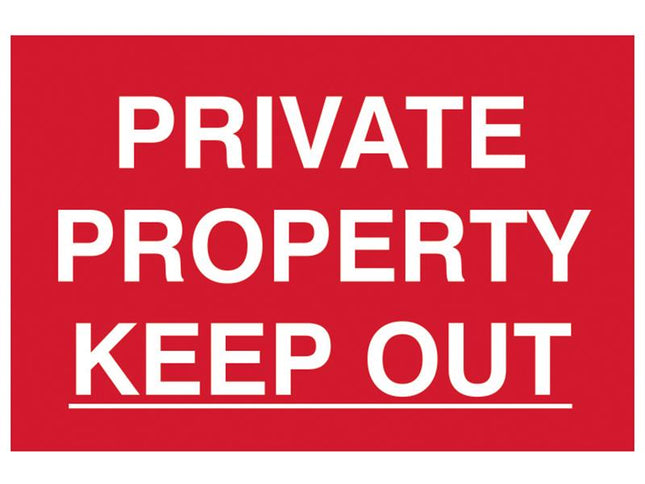 Scan Private Property Keep Out - Pvc 300 X 200Mm