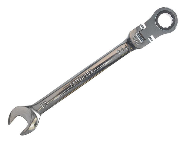 Faithfull Ratchet Combination Spanner Flex Head Cv 12Mm