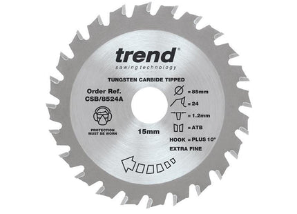 TREND CraftPro Mini Saw Blade 85 x 15mm x 24T
