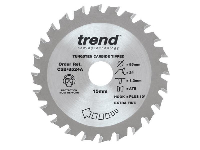 TREND CraftPro Mini Saw Blade 85 x 15mm x 24T