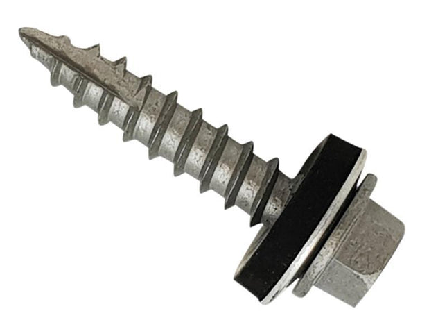 Forgefix Techfast Metal Roofing To Timber Hex Screw T17 Gash Point 6.3 X 100Mm Box 100