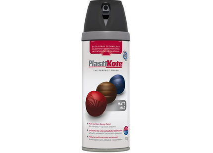 Plastikote Twist & Spray Matt Black 400Ml