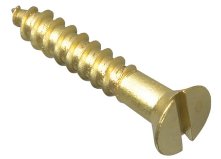 Forgefix Wood Screw Slotted Raised Head St Solid Brass 1In X 8 Forge Pack 16
