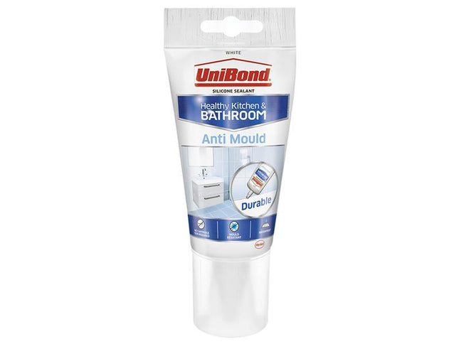 Unibond Anti-Mould Kitchen & Bathroom Sealant Tube White 147G