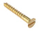 Forgefix Wood Screw Slotted Csk Solid Brass 3/4In X 8 Box 200