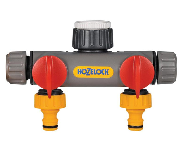 Hozelock 2-Way Tap Connector 1/2 - 1In Bsp