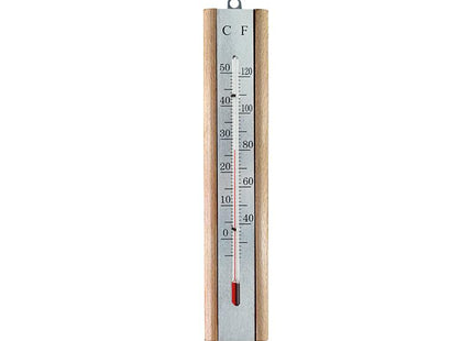 Faithfull Thermometer Wall Beech Silver 200Mm
