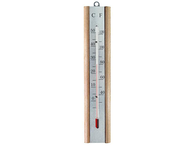 Faithfull Thermometer Wall Beech Silver 200Mm