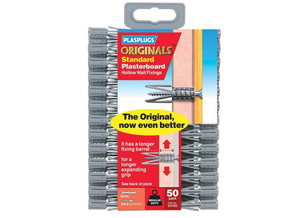 PLASPLUGS Scf 552 Originals Plasterboard Fixings Pack Of 50